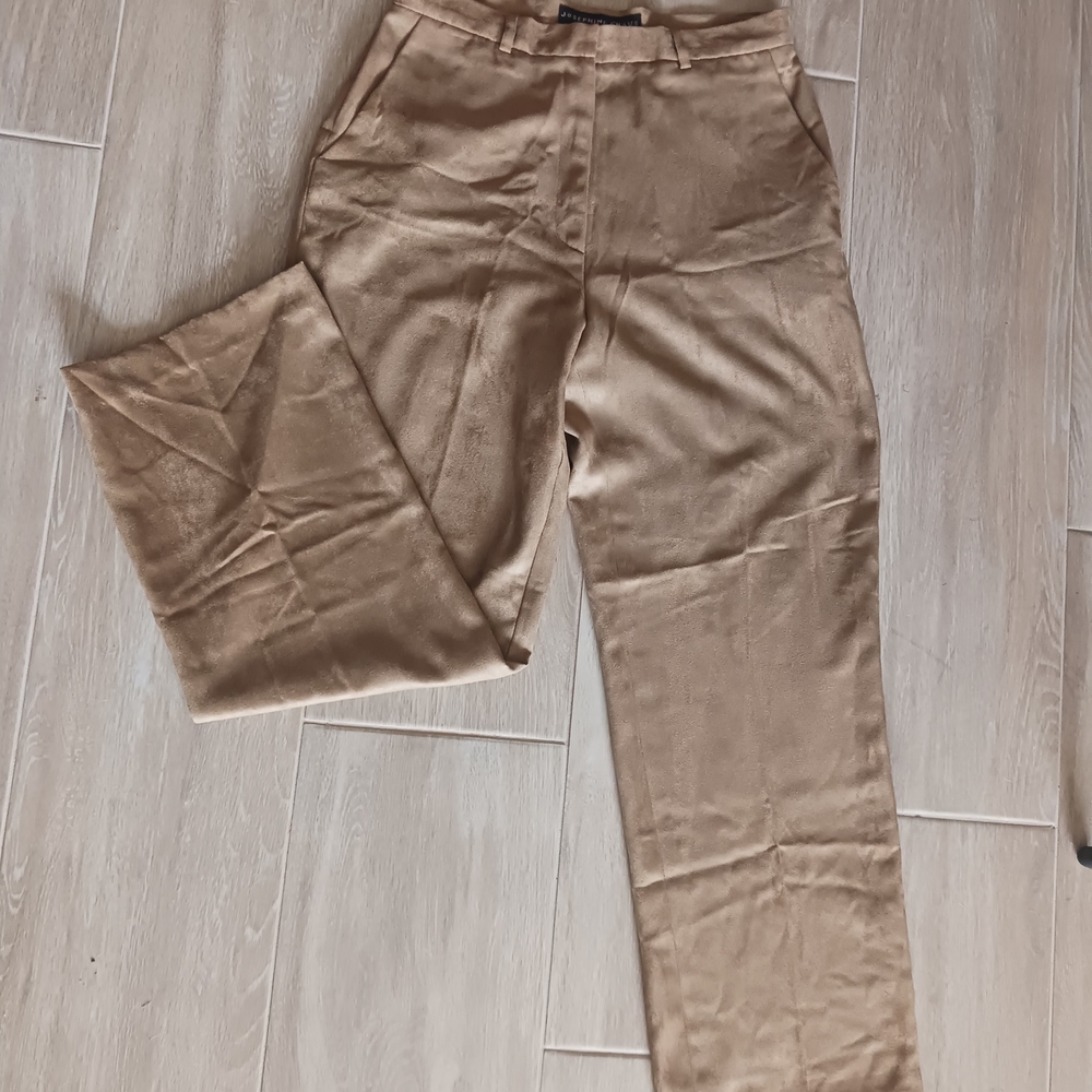 Faux Suede Tan Pants
